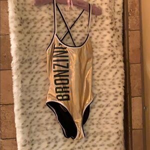 Gold one piece swimsuit